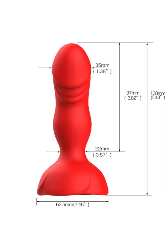 ARMONY - EXTREME A BLOOM VIBRATORE ROSE E TELECOMANDO PLUG ANALE ROSSO