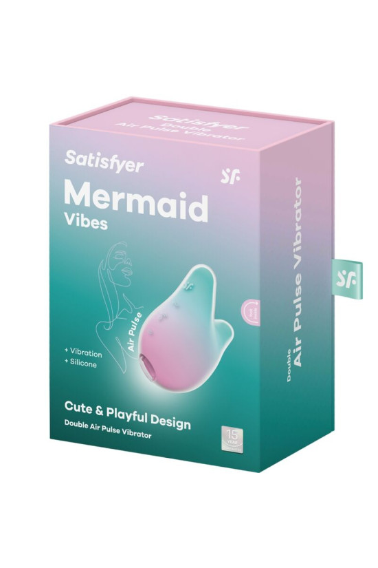 SATISFYER - MERMAID VIBES STIMOLATORE E VIBRATORE MENTA E ROSA