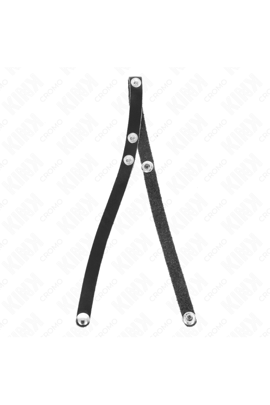 KINK - ANELLO PER PENE IN PELLE CON CHIUSURA A PRESSIONE 39 X 1 CM