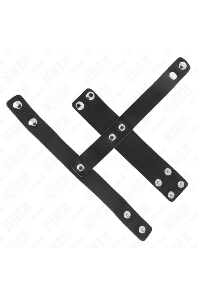 KINK - ANELLO PER GABBIA PER PENE IN PELLE CON DIVISORE PER PALLINE REGOLABILE