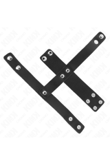 KINK - ANELLO PER GABBIA PER PENE IN PELLE CON DIVISORE PER PALLINE REGOLABILE