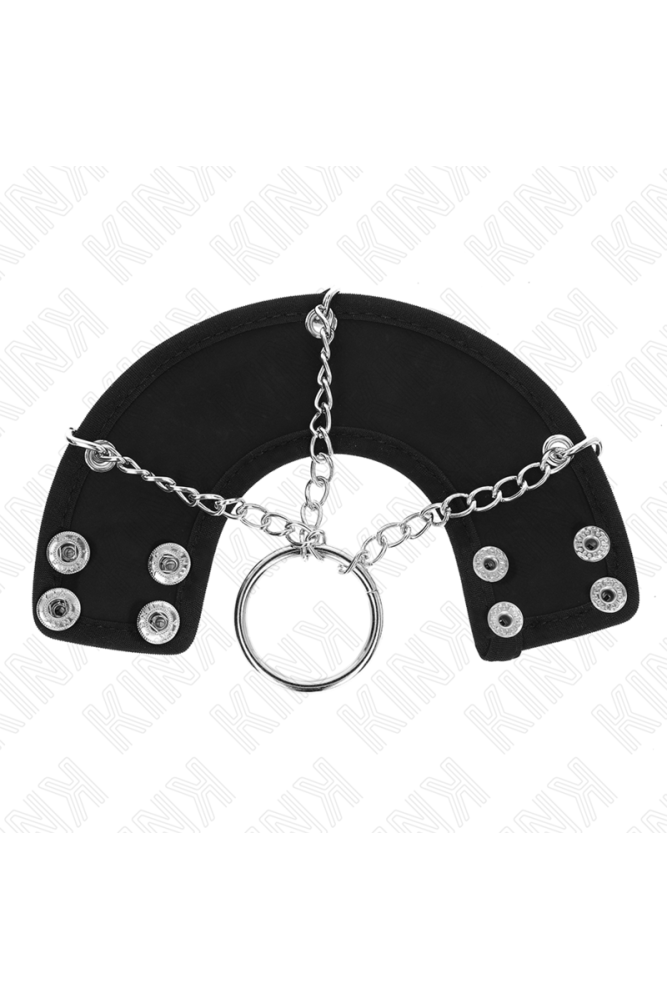 KINK - ANELLO PER PENE CATENA 4 CM METALLO 7 CM CON CINTURA IN PELLE