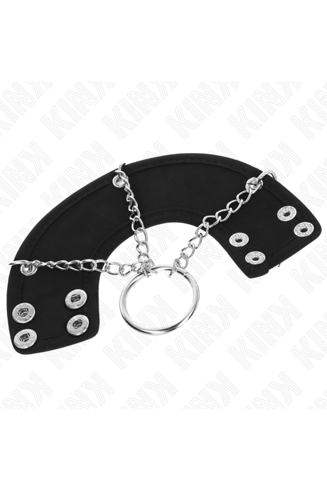 KINK - ANELLO PER PENE CATENA 4 CM METALLO 7 CM CON CINTURA IN PELLE