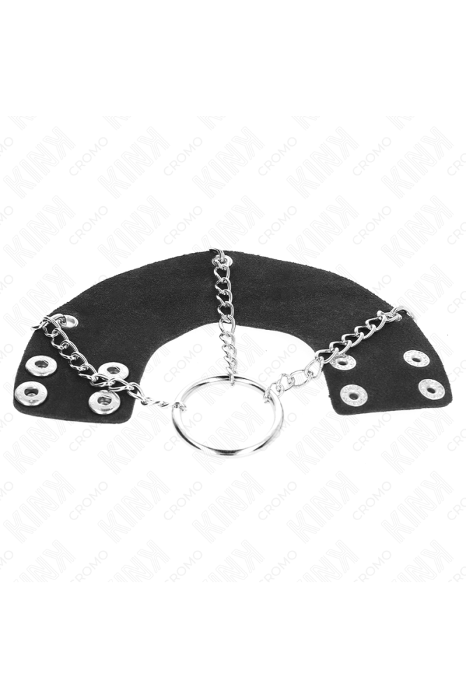 KINK - ANELLO PER PENE CATENA 4 CM METALLO 7 CM CON CINTURA IN PELLE