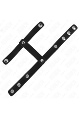 KINK - ANELLO PER PENE E CINTURINO DIVISORE PER PALLE REGOLABILE IN PELLE