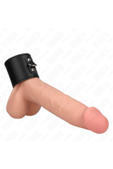 KINK - ANELLO PER PENE IN PELLE CON CHIUSURA A PRESSIONE 18 X 5 CM
