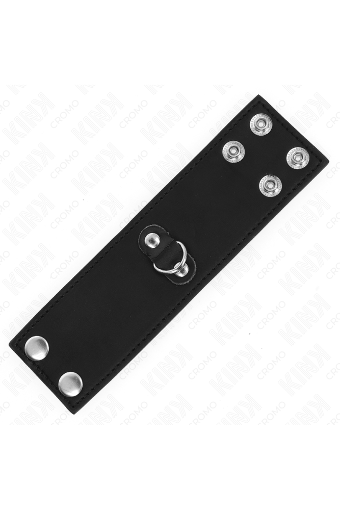 KINK - ANELLO PER PENE IN PELLE CON CHIUSURA A PRESSIONE 18 X 5 CM