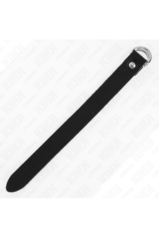 KINK - ANELLO PER PENE IN PELLE CON CHIUSURA A PRESSIONE 22 X 2 CM