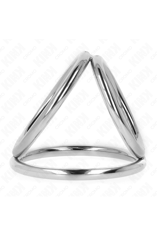 KINK - ANELLO PER PENE IN METALLO CROMATO TRIPLO DA 3