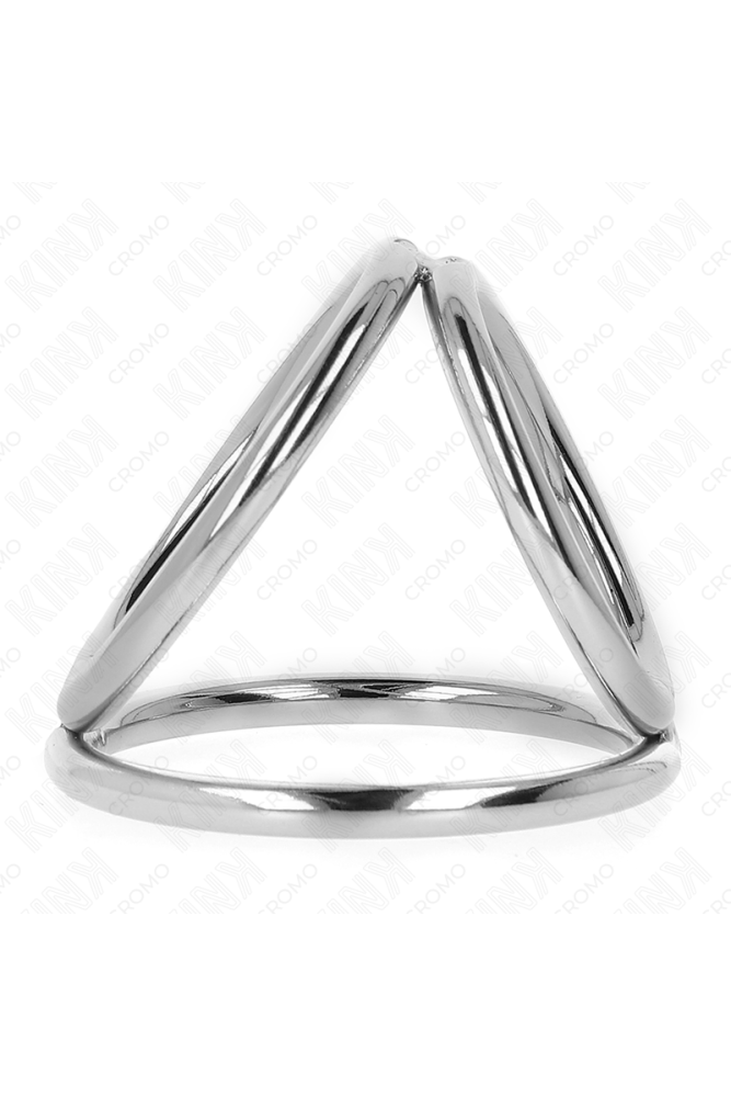 KINK - ANELLO PER PENE IN METALLO CROMATO TRIPLO DA 3