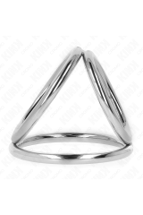 KINK - ANELLO PER PENE IN METALLO CROMATO TRIPLO DA 3