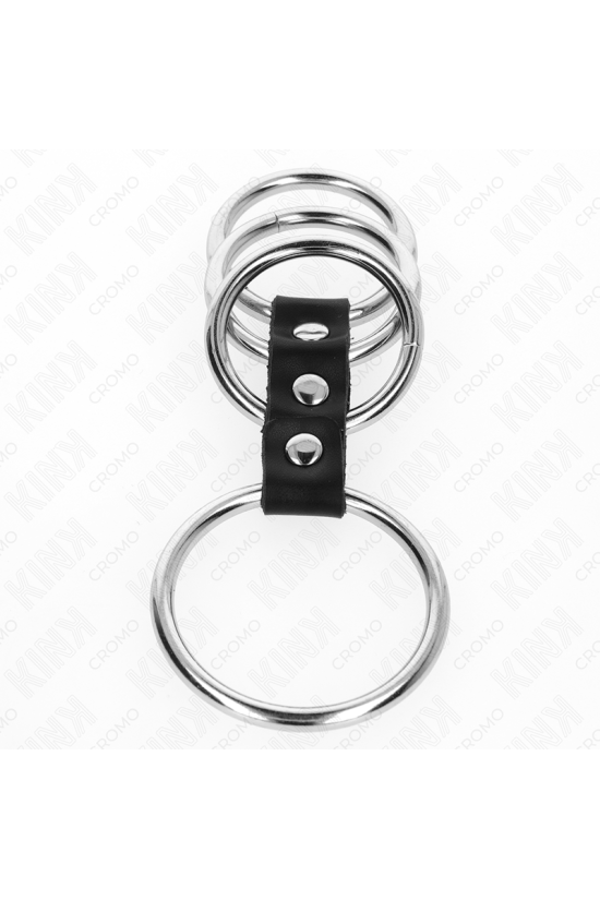 KINK - 4 ANELLI PER PENE IN METALLO DA 3