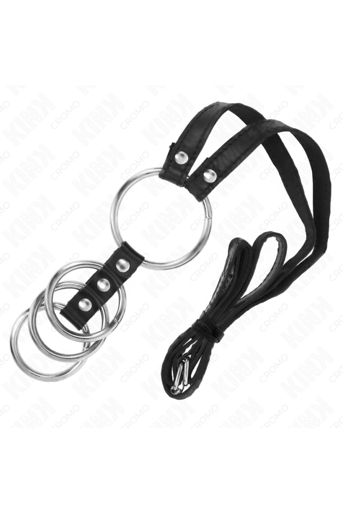 KINK - 4 ANELLI PER PENE IN METALLO COLLEGATI DA 3