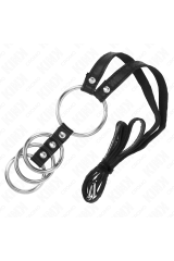 KINK - 4 ANELLI PER PENE IN METALLO COLLEGATI DA 3