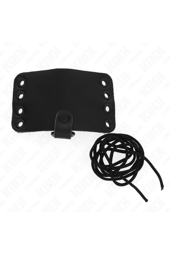 KINK - ANELLO PER PENE IN PELLE CON CHIUSURA IN LACCI E LACCI