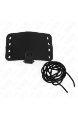 KINK - ANELLO PER PENE IN PELLE CON CHIUSURA IN LACCI E LACCI