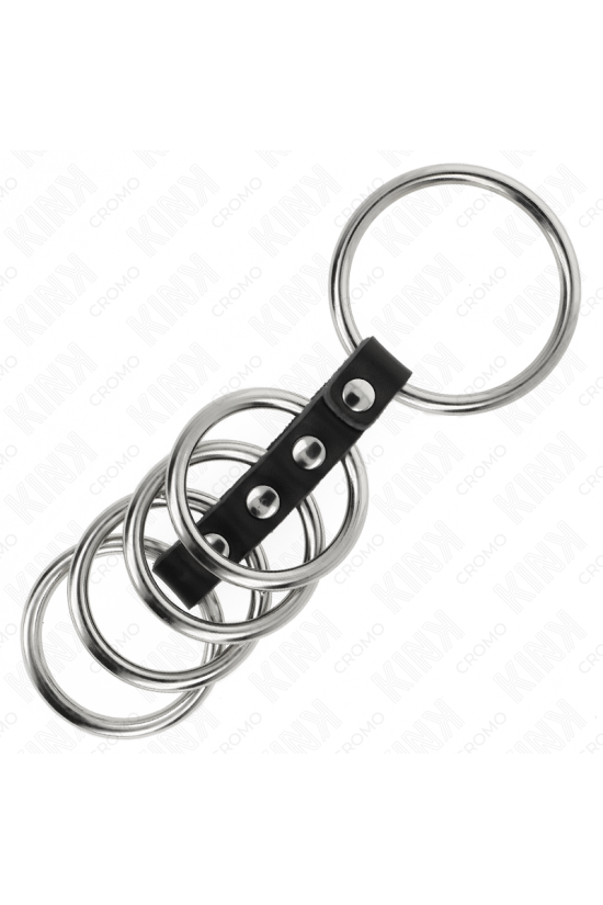 7 CM A 5 CM METALLO COLLEGATI DA PELLE