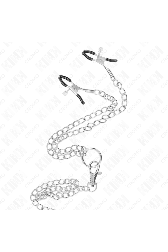 8 CM A 5 CM CON CATENA IN METALLO DA 26 CM E MORSETTI PER CAPEZZOLI MOD1