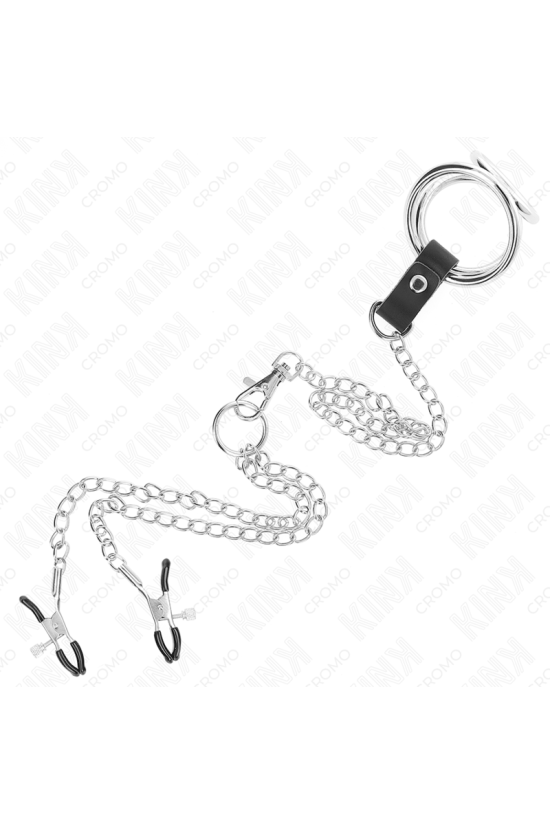 KINK - ANELLO PER PENE IN METALLO CROMATO TRIPLO DA 3 CM A 4