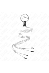 CATENA IN METALLO DA 26 CM E MORSETTI PER CAPEZZOLI MOD. 2