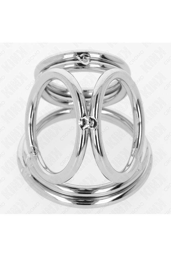KINK - ANELLO PER PENE IN METALLO CROMATO TRIPLO DA 3