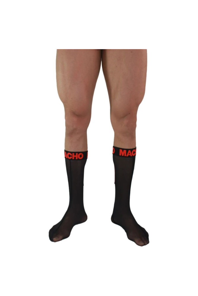 MACHO - CALZINI SOTTILI TAGLIA UNICA NERO/ROSSO