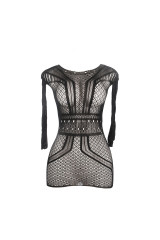SUBBLIME - 951931 ABITO CORTO A RETE CON SCHIENA NUDA TAGLIA UNICA