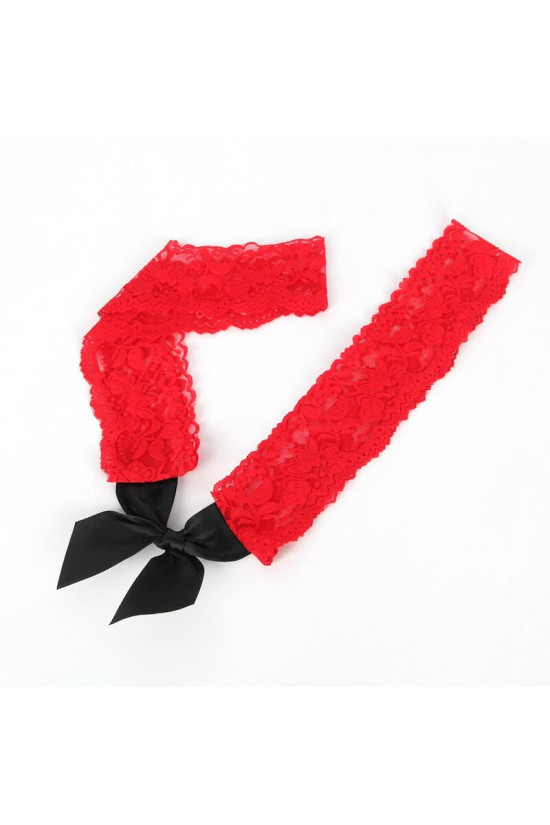 SUBBLIME - 952068 ABITO CORTO A RETE CON CUCITURE NERE E ROSSE TAGLIA UNICA