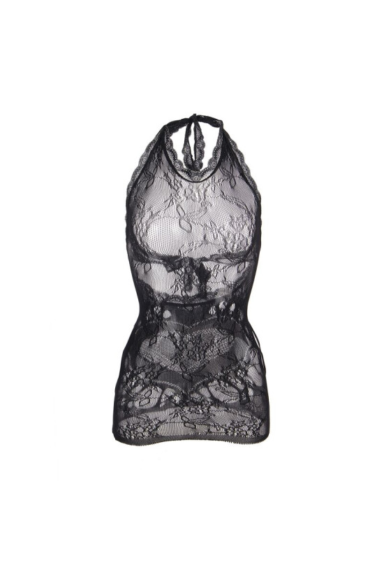 SUBBLIME - 952075 ABITO CORTO A RETE CON SCHIENA E DETTAGLIO A CUORE NERO TAGLIA UNICA