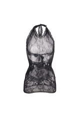 SUBBLIME - 952075 ABITO CORTO A RETE CON SCHIENA E DETTAGLIO A CUORE NERO TAGLIA UNICA