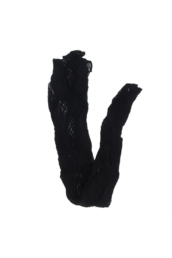 SUBBLIME - 952129 BODYSTOCKING A RETE CON DISEGNO ABITO E DETTAGLI FLOREALI NERO TAGLIA UNICA