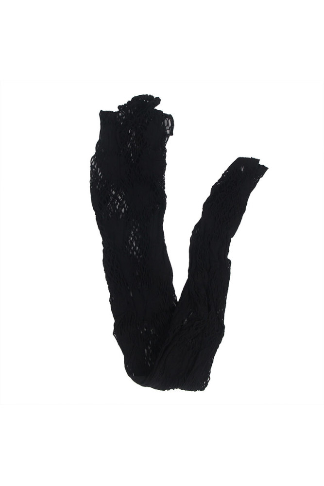 SUBBLIME - 952129 BODYSTOCKING A RETE CON DISEGNO ABITO E DETTAGLI FLOREALI NERO TAGLIA UNICA