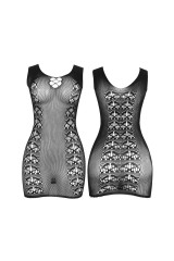 SUBBLIME - 952167 VESTITO CORTO A RETE ELASTICA NERO TAGLIA UNICA