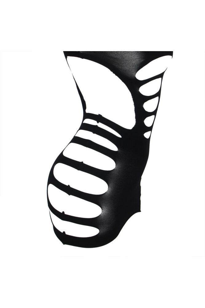 SUBBLIME - 952266 VESTITO ELASTICO A RETE MANICA LUNGA NERO TAGLIA UNICA