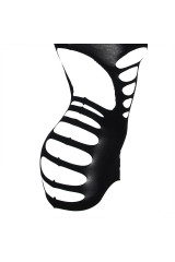 SUBBLIME - 952266 VESTITO ELASTICO A RETE MANICA LUNGA NERO TAGLIA UNICA