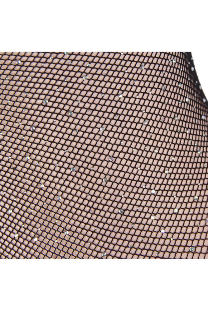 SUBBLIME - 952297 BODY A RETE LUCIDA CON SPALLE SCOPERTE MANICA LUNGA NERO TAGLIA UNICA