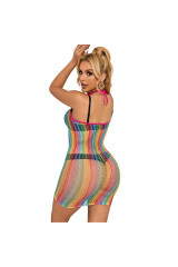 SUBBLIME - 952341 VESTITO A RETE ARCOBALENO TAGLIA UNICA