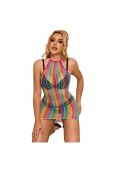 SUBBLIME - 952341 VESTITO A RETE ARCOBALENO TAGLIA UNICA