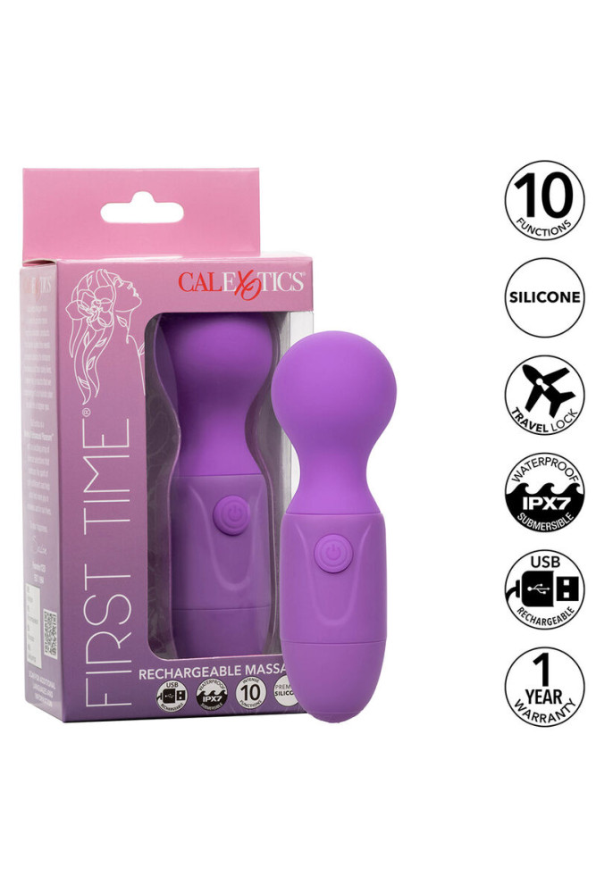 CALEXOTICS - FIRST TIME MASSAGGIATORE RICARICABILE 10 VIBRAZIONI VIOLA