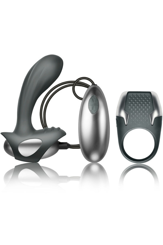 CLIMAXIMUM - EXCITE KIT ANELLO PER IL PENE + MASSAGGIATORE PER LA PROSTATA CON FILO