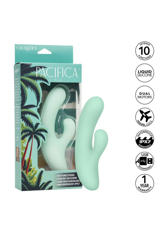 CALEXOTICS - PACIFICA FIJI VIBRATORE E STIMOLATORE PUNTO G 10 VIBRAZIONI AQUA