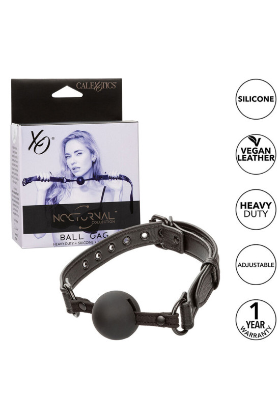 CALEXOTICS - NOCTURNAL BALL GAG SILICONE NERO
