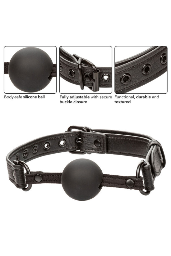 CALEXOTICS - NOCTURNAL BALL GAG SILICONE NERO