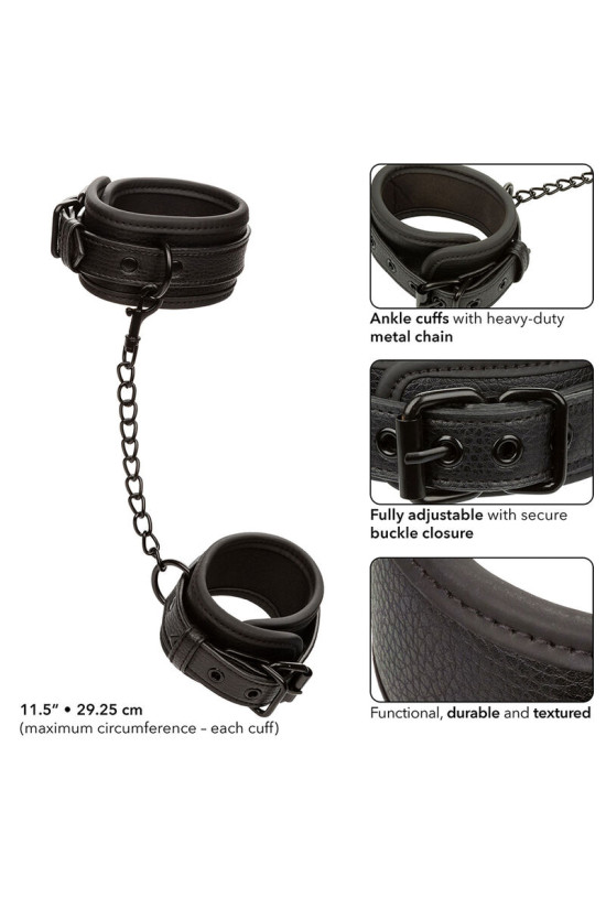 CALEXOTICS - NOCTURNAL CAVIGLIERE IN PELLE REGOLABILI NERE