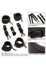 CALEXOTICS - NOCTURNAL CINGHIE PER LETTO IN PELLE REGOLABILI NERE