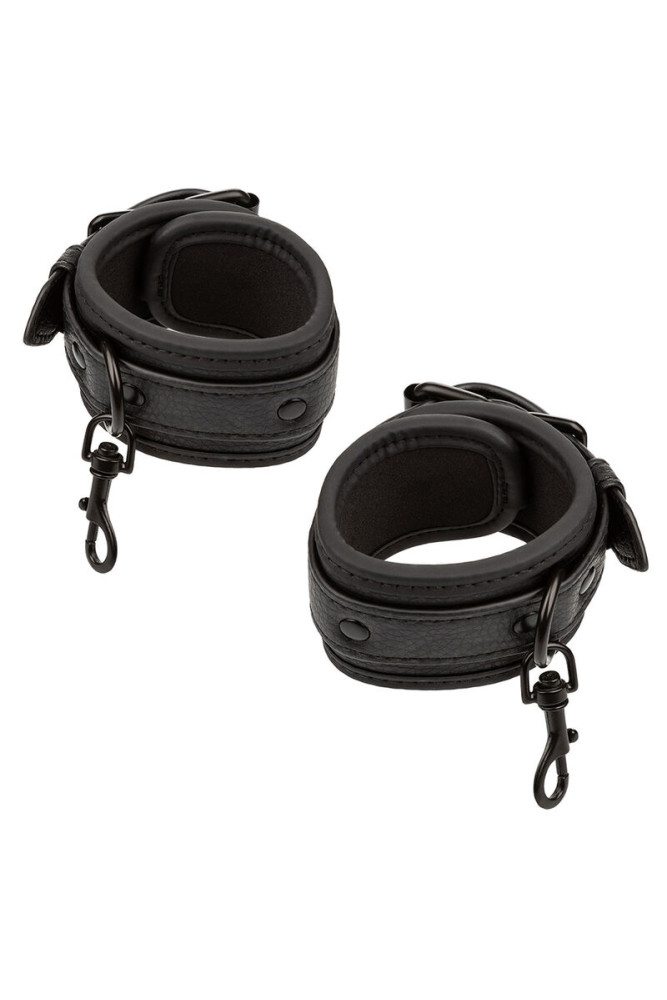 CALEXOTICS - NOCTURNAL CINGHIE PER LETTO IN PELLE REGOLABILI NERE