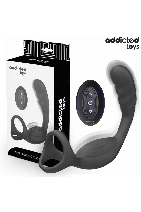 ADDICTED TOYS - ANELLO PER IL PENE PROSTATICO DOPPIO CON TELECOMANDO