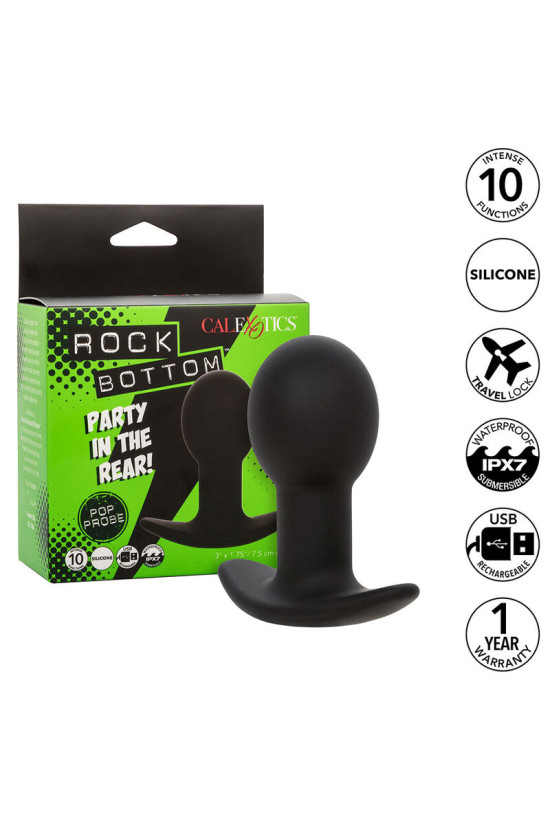 CALEXOTICS - ROCK BOTTOM ANAL PLUG 10 VIBRAZIONI SILICONE NERO