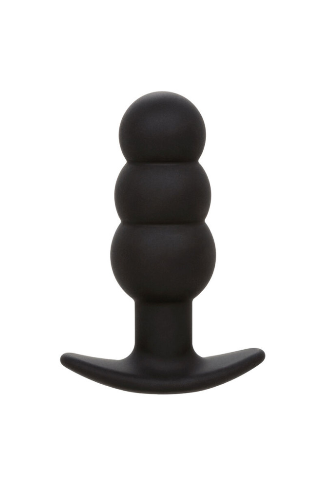 CALEXOTICS - ROCK BOTTOM PERLINE TAPPO ANALE 10 VIBRAZIONI SILICONE NERO