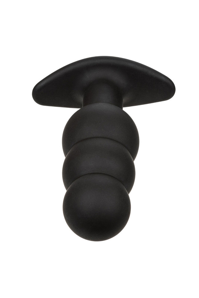 CALEXOTICS - ROCK BOTTOM PERLINE TAPPO ANALE 10 VIBRAZIONI SILICONE NERO
